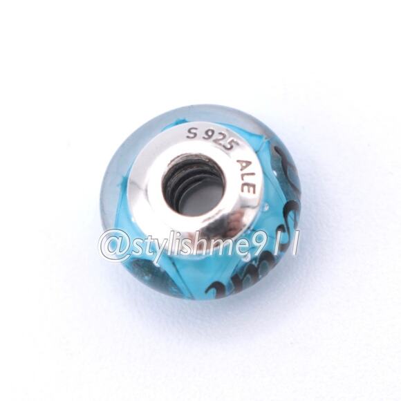 Authentic Pandora "Destin" Turquoise Murano Glass Charm - 790924 - Picture 6 of 11